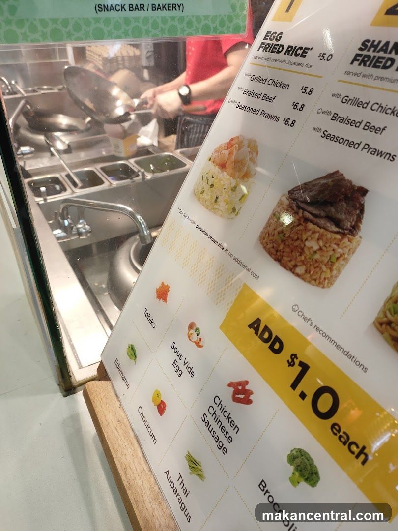 Egg Fried Rice Menu