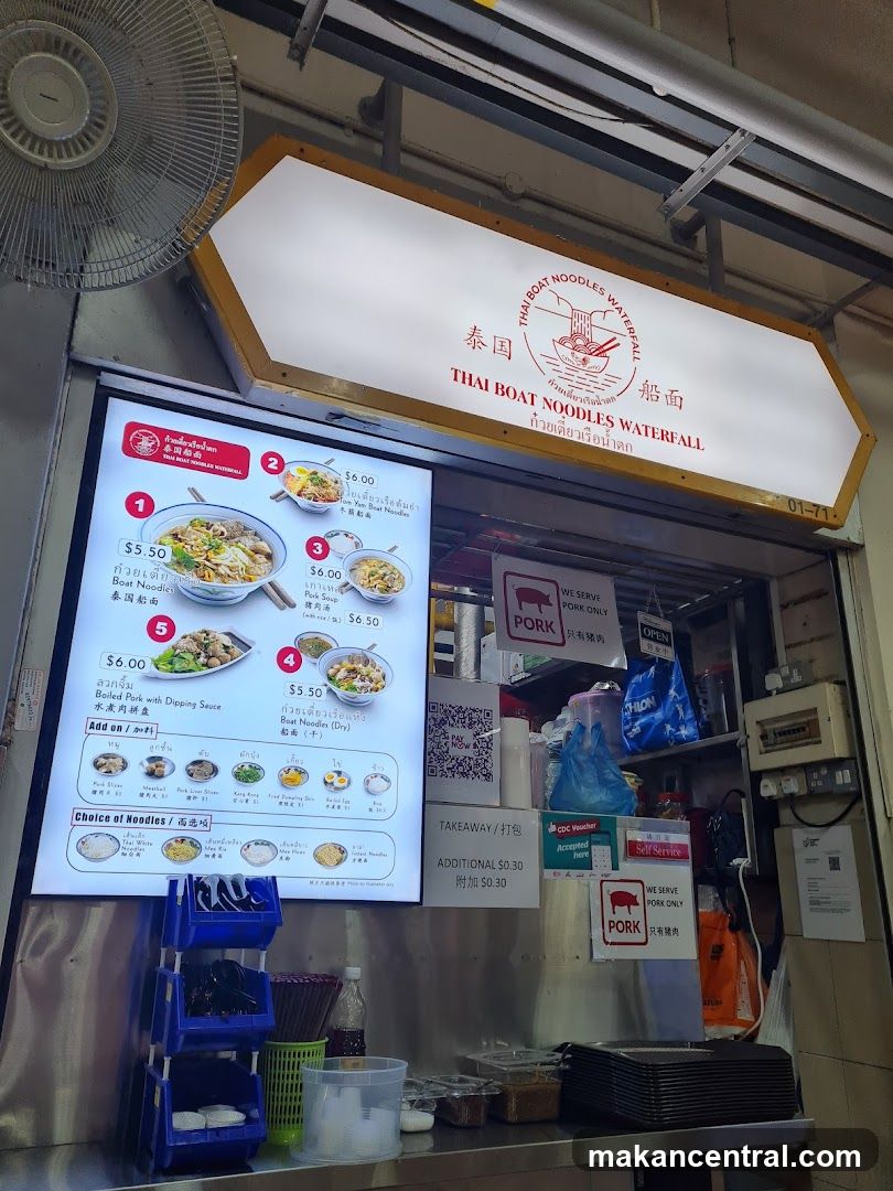 Thai Boat Noodles Waterfall Menu