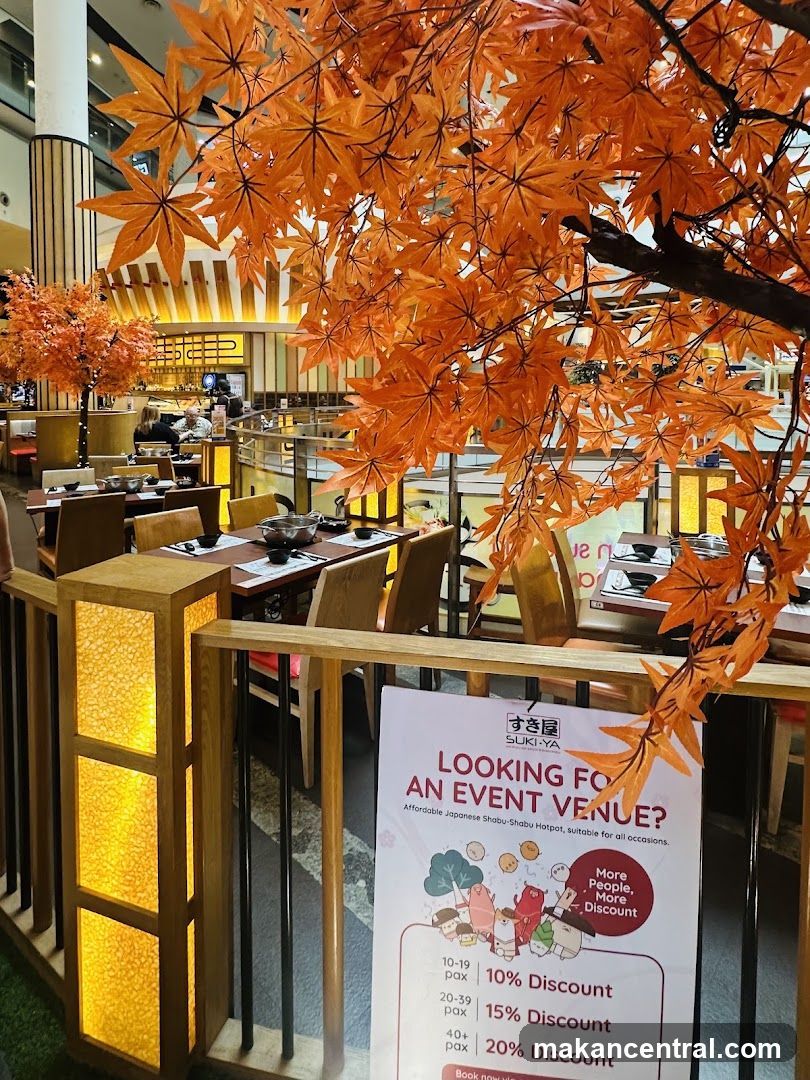 Restaurant Interior with Autumn Decor