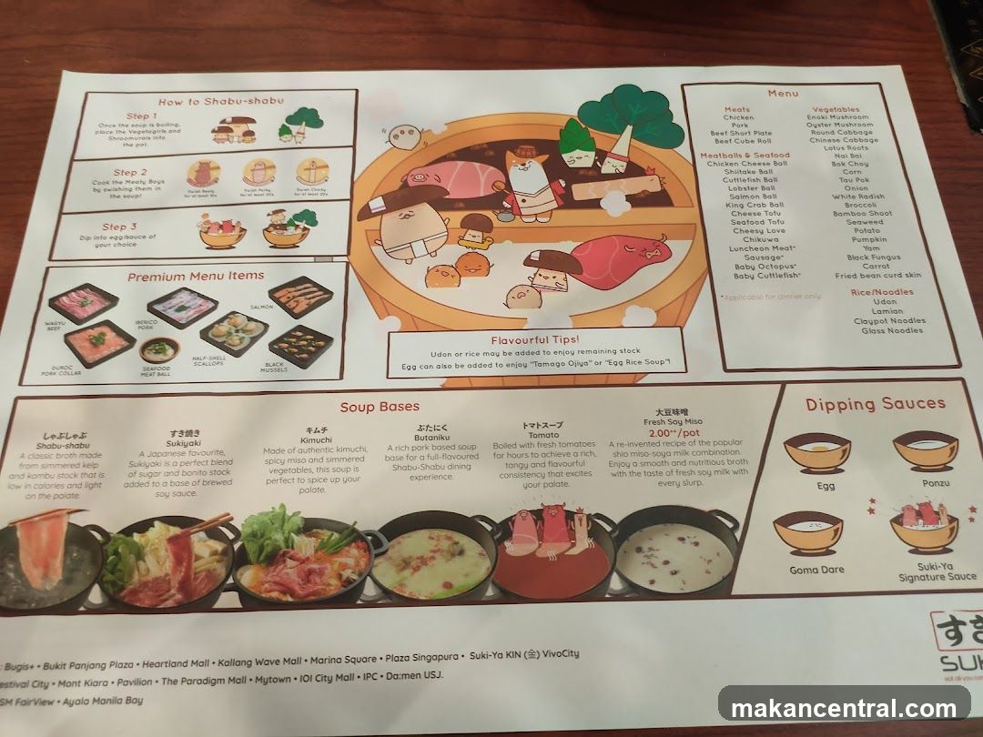 Shabu-Shabu Menu