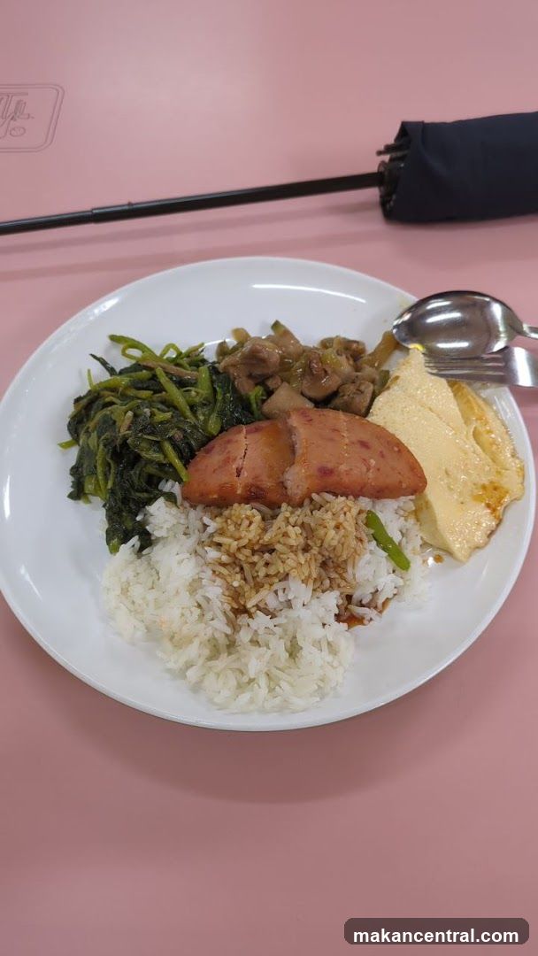Plate of Rice with Various Toppings