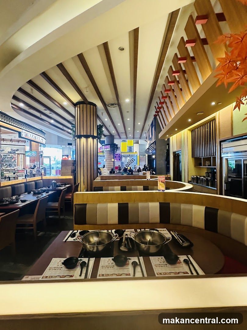 Restaurant Interior with Hot Pot Tables