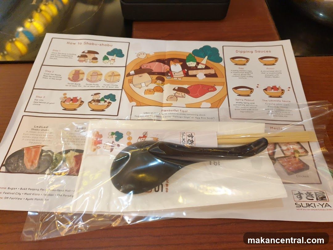 Shabu-Shabu Instructions and Utensils