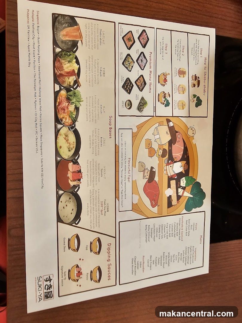 SUKI-YA Menu