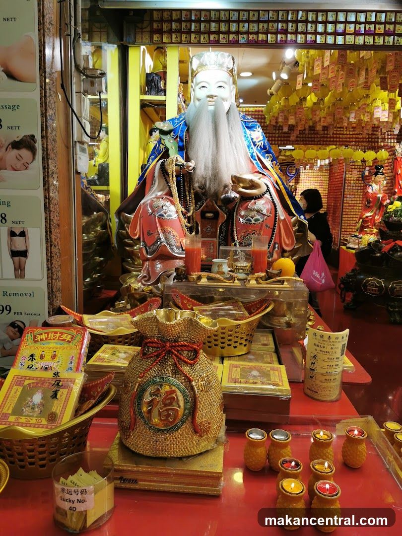 Altar with Deity Statue and Offerings
