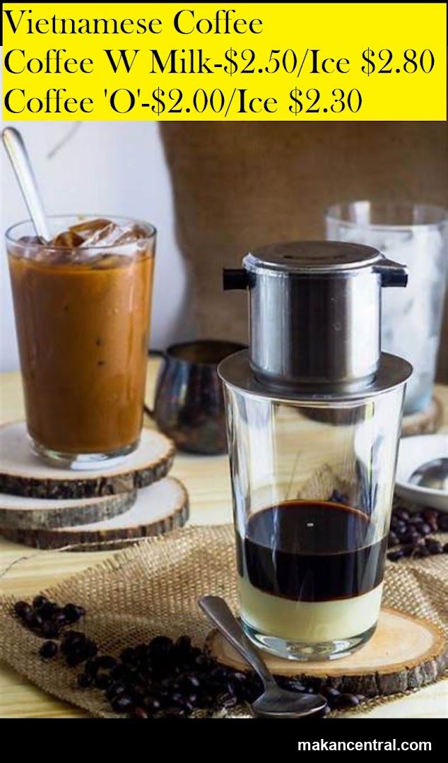 Vietnamese Coffee Menu