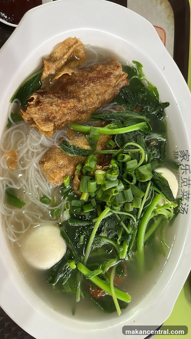 Spinach Yong Tau Foo Soup