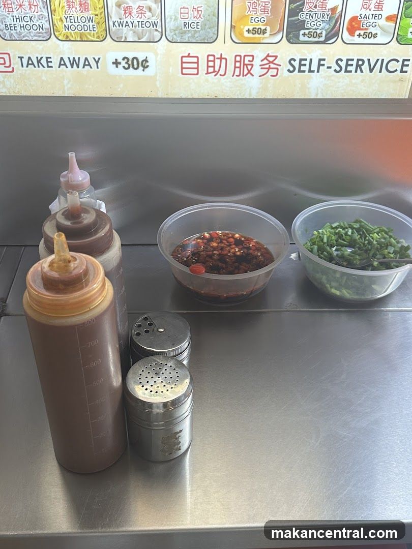 Condiments and Menu Items