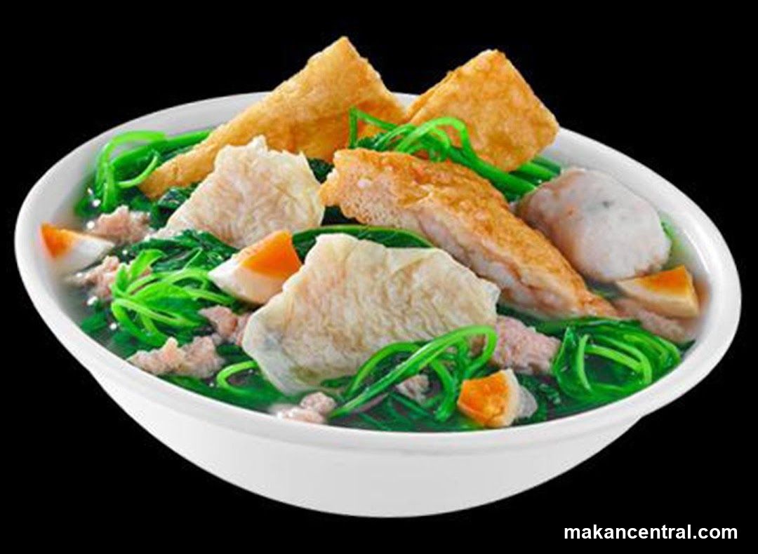 Noodle Soup with Fish and Vegetables