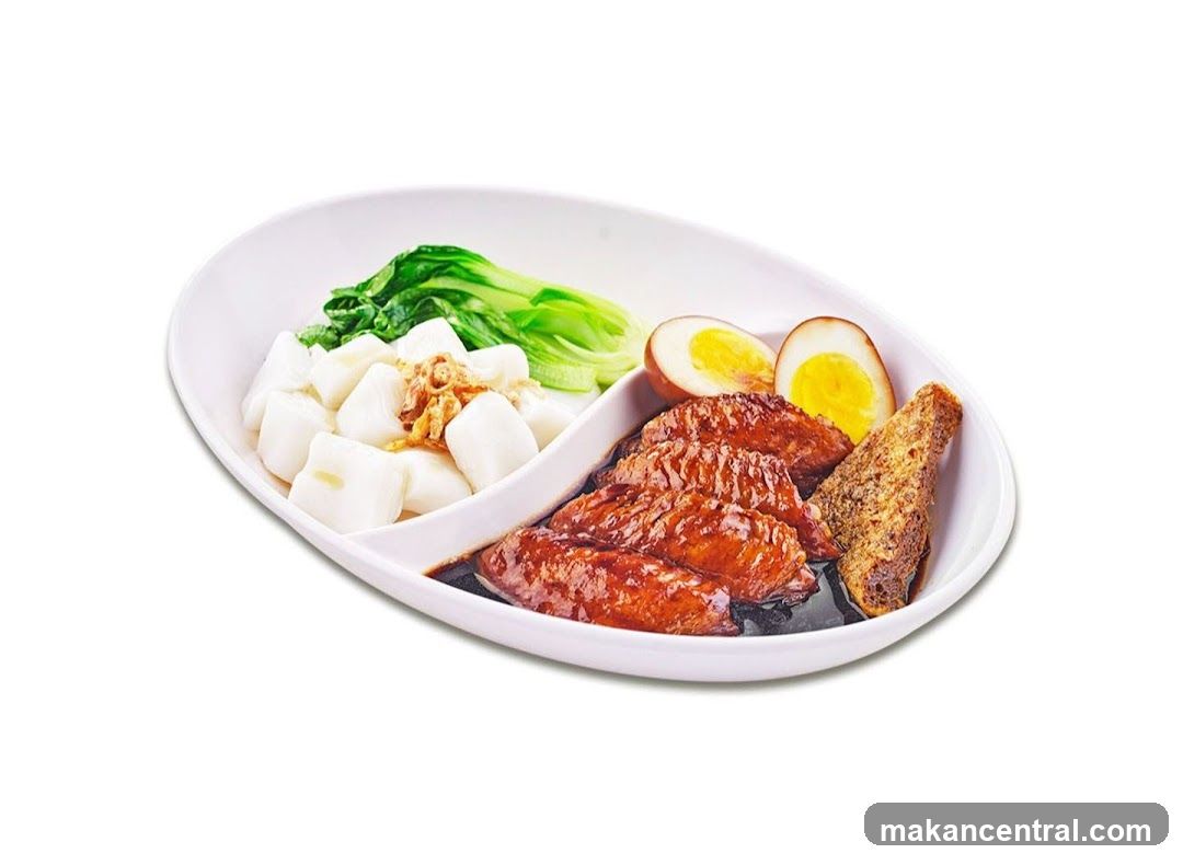Braised Chicken Wings with Rice Noodles and Egg