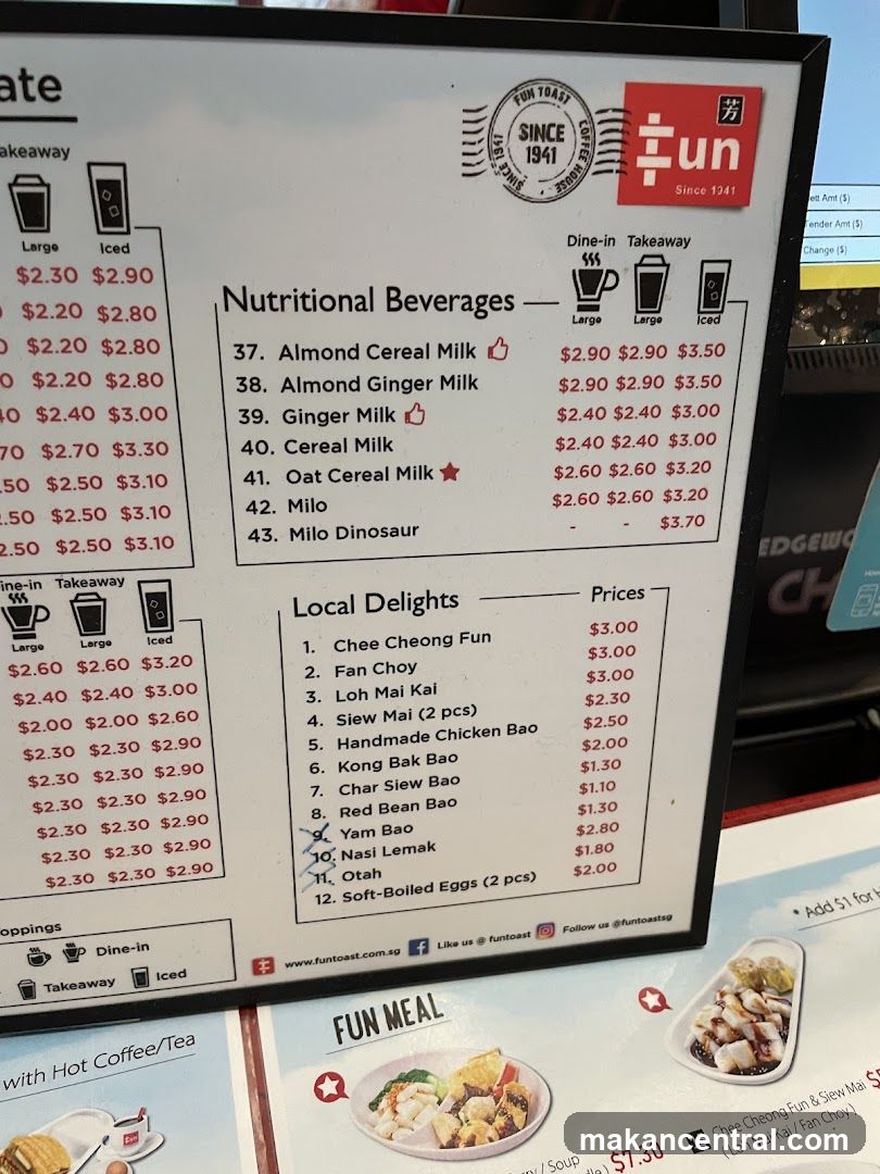 Fun Toast Menu