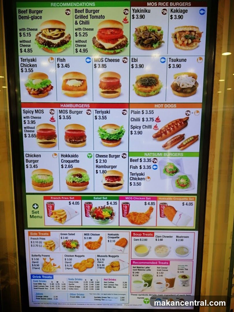 MOS Burger Menu