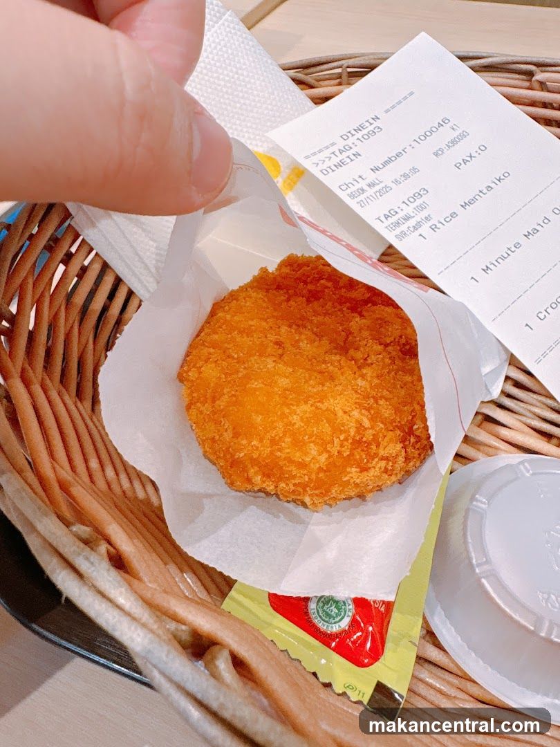 Fried Food Item with Receipt