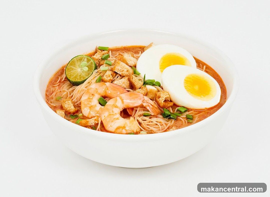 Laksa with Shrimp and Egg