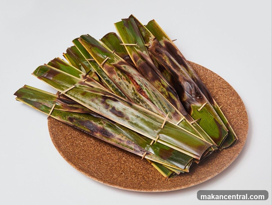 Grilled Food Wrapped in Leaves