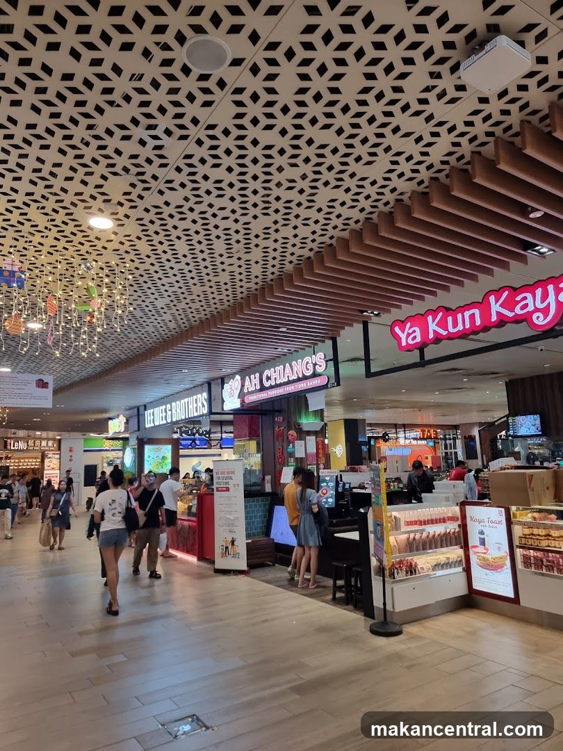 Food court with various eateries