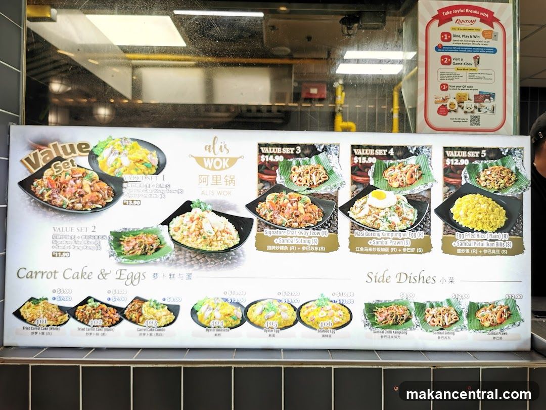 Ali's Wok Menu