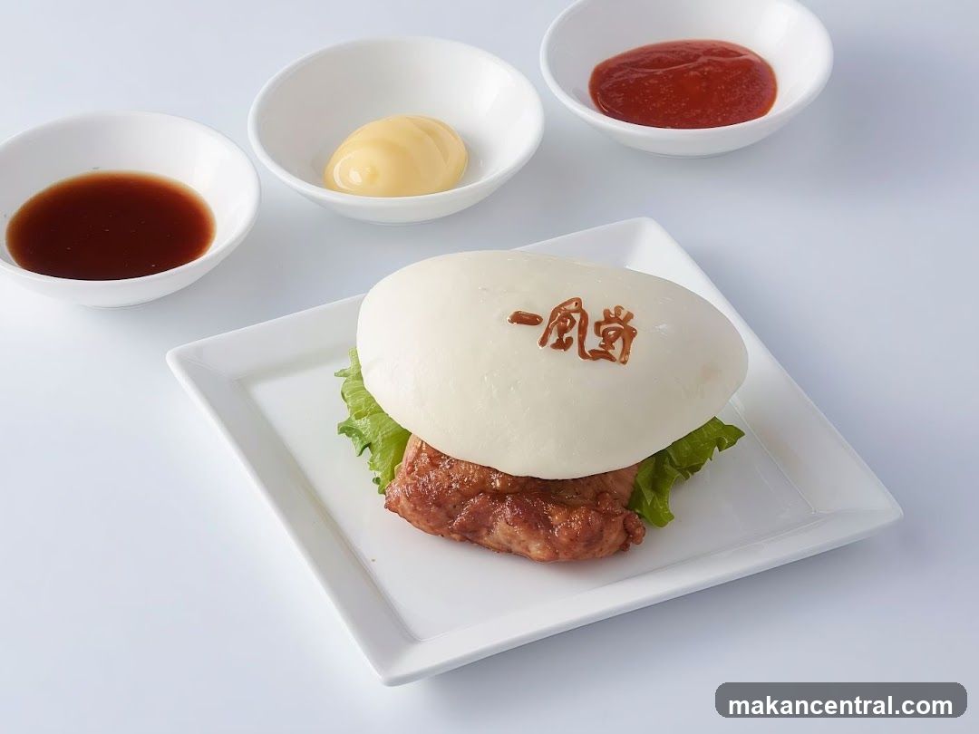 Steamed Bun with Pork and Condiments