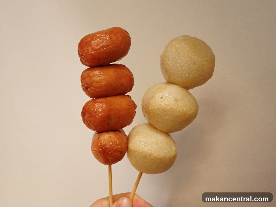 Skewered Sausages and Fish Balls