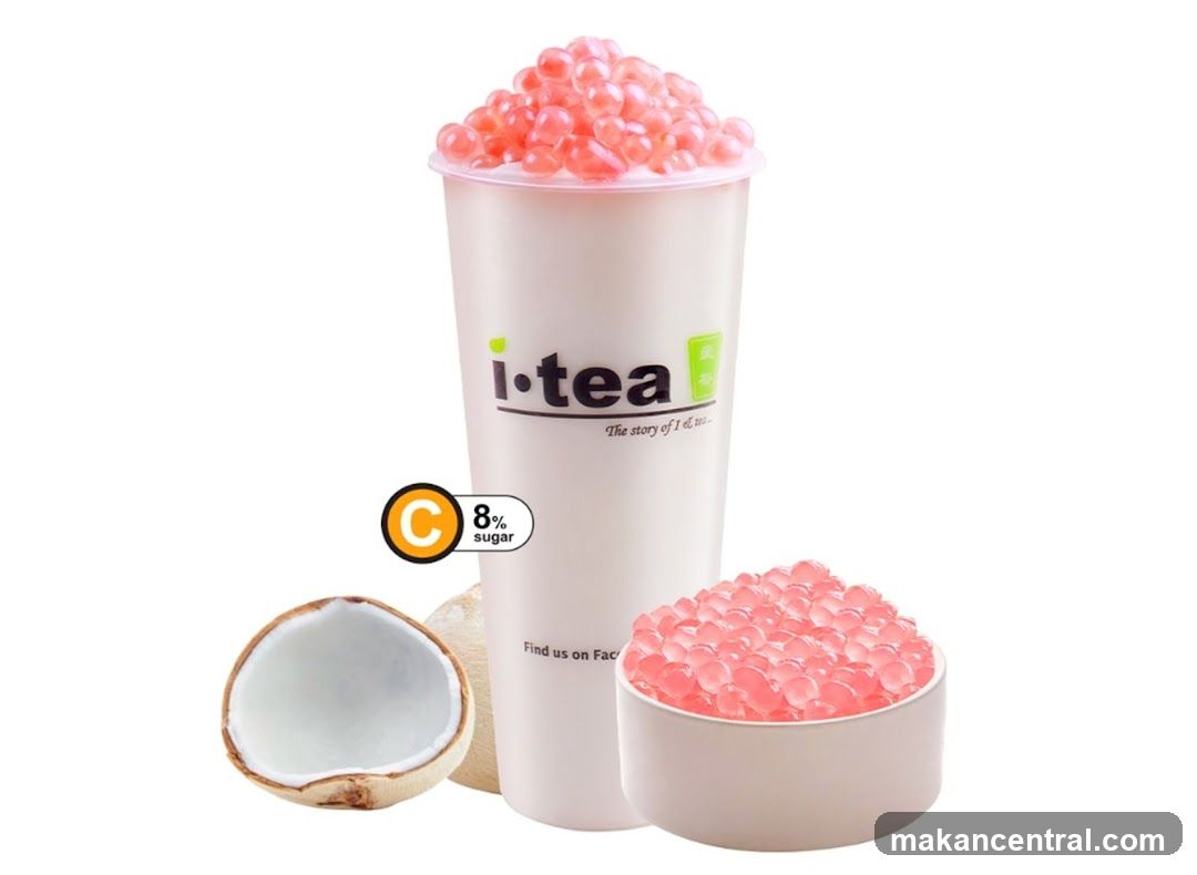 I-tea Drink with Coconut and Boba