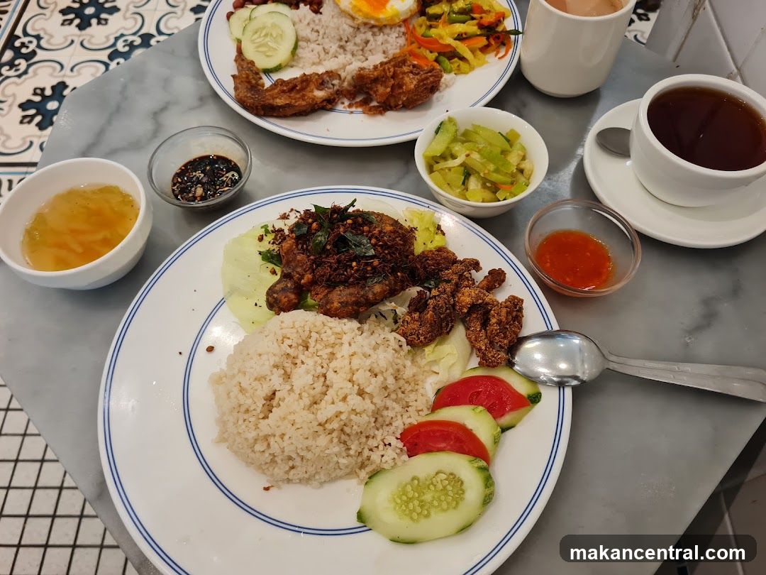 Table Setting with Food and Drinks