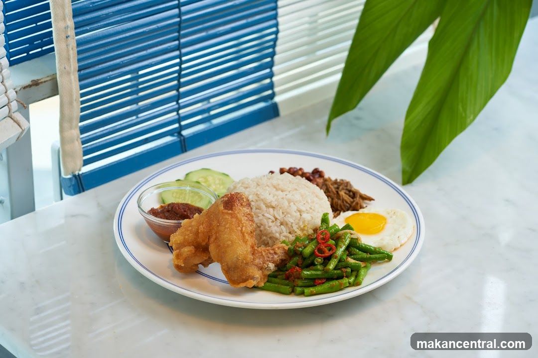 Food Plate on Marble Counter