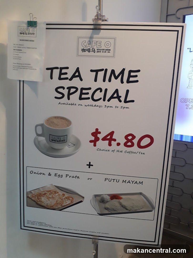Cafe O Tea Time Special Signage