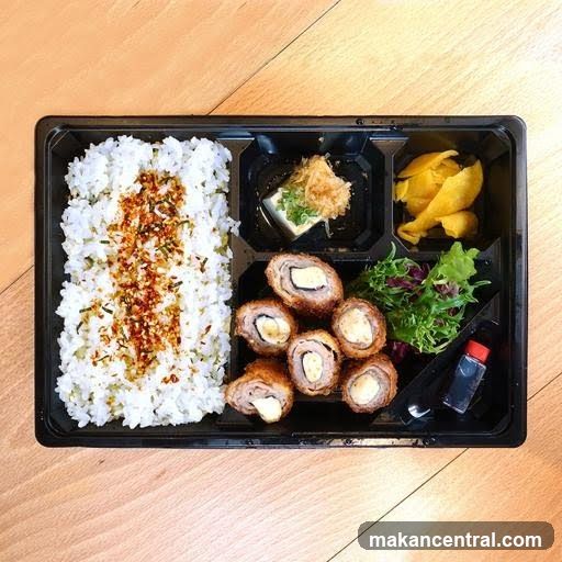 Meal Box on Wooden Surface