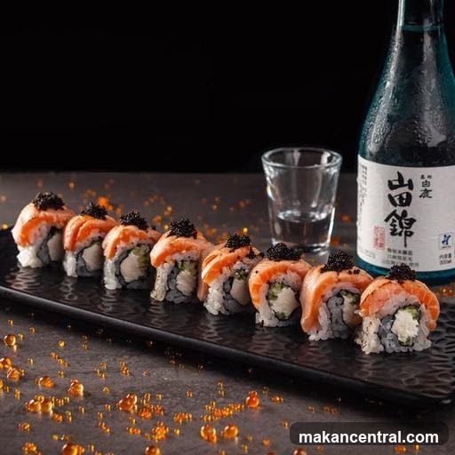 Sushi Plate with Beverage