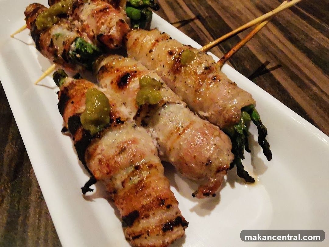Grilled Meat Skewers with Asparagus