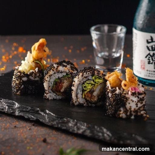 Sushi Plate with Beverage