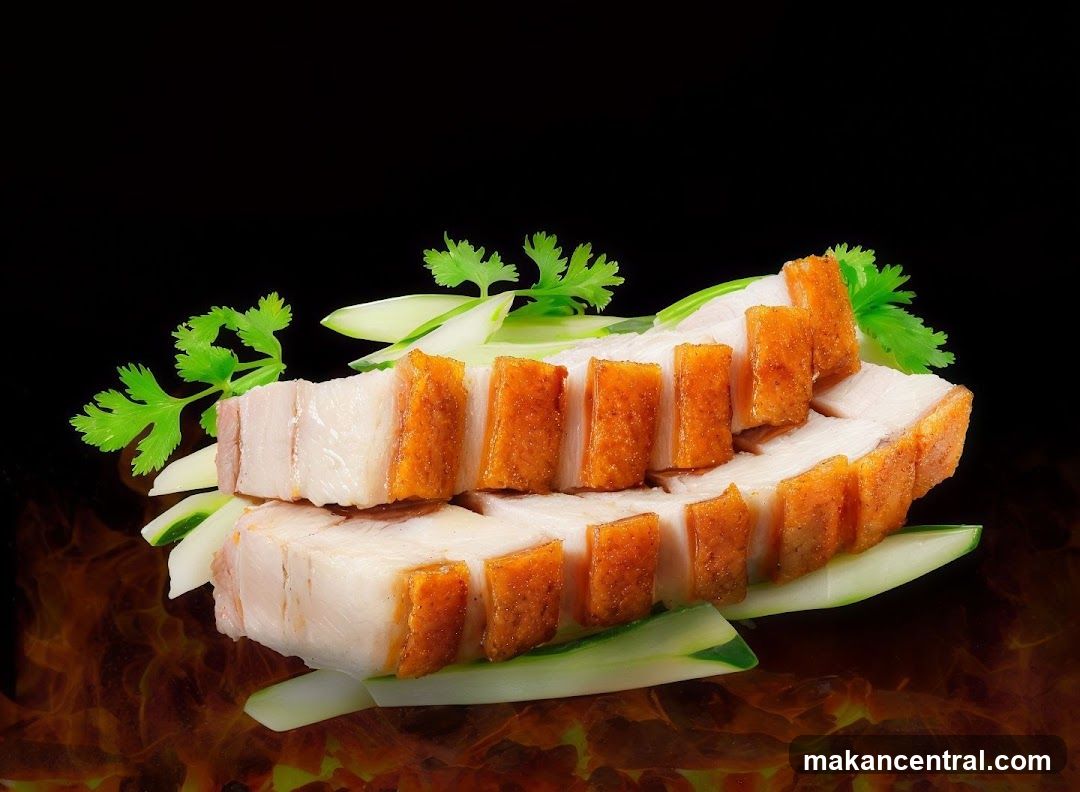 Pork Belly Slices with Garnish