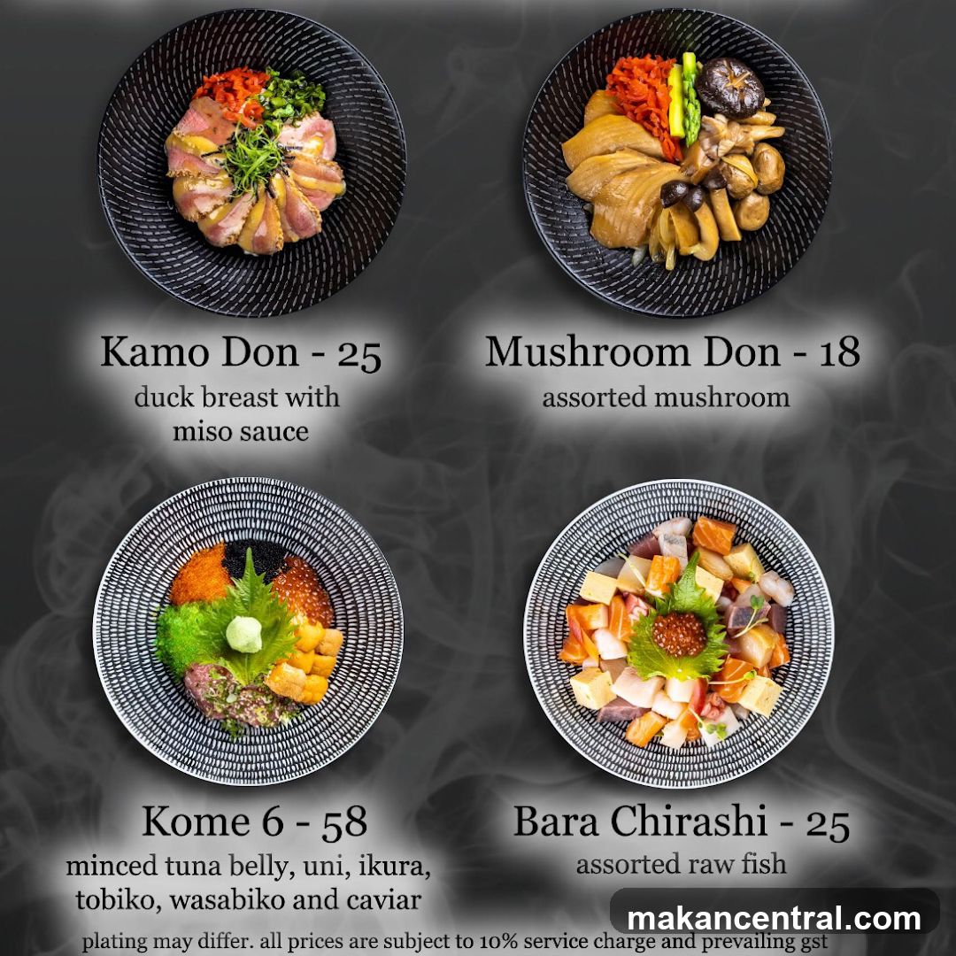 Donburi Menu