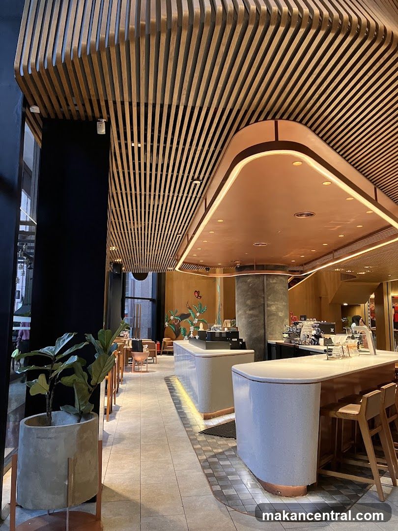 Interior of a modern café