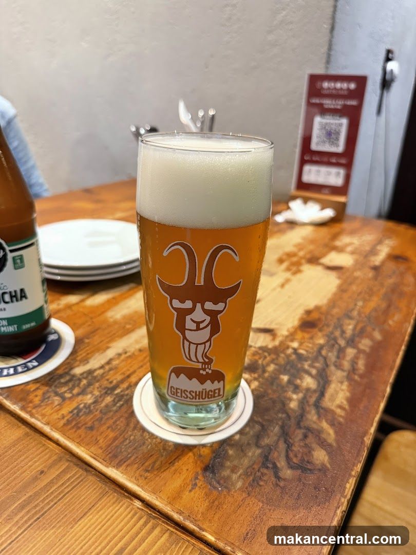Beer Glass on Wooden Table