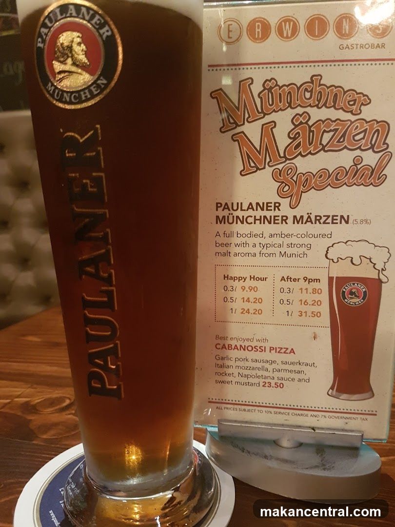 Paulaner Münchner Märzen Special Menu