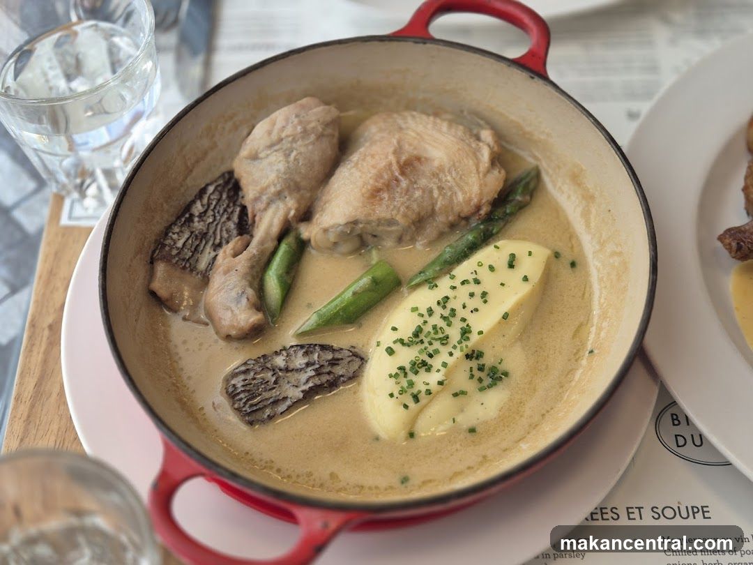 Dish served in red pot