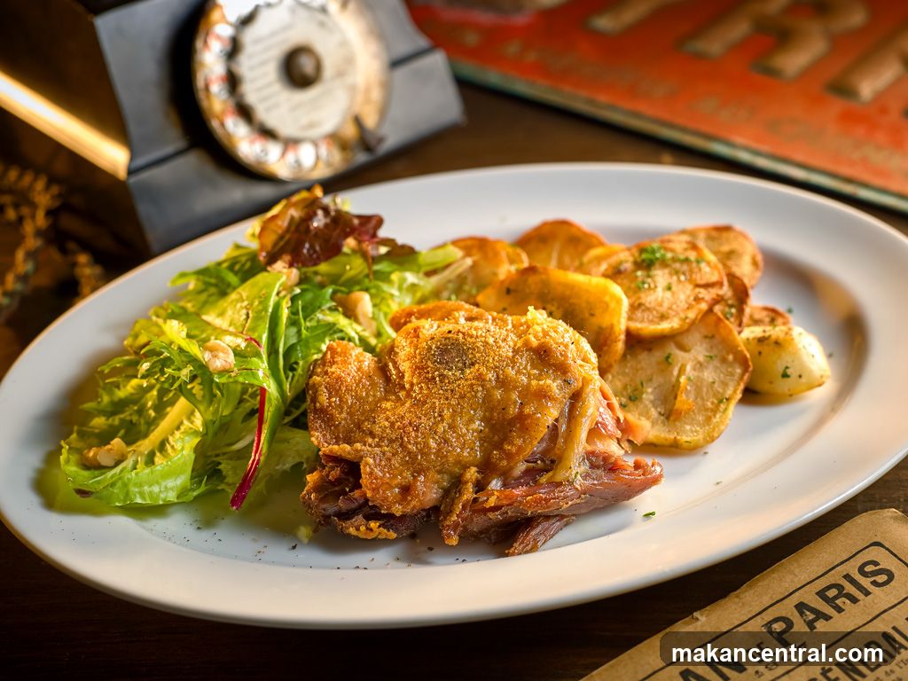 Food Plate with Salad and Potatoes