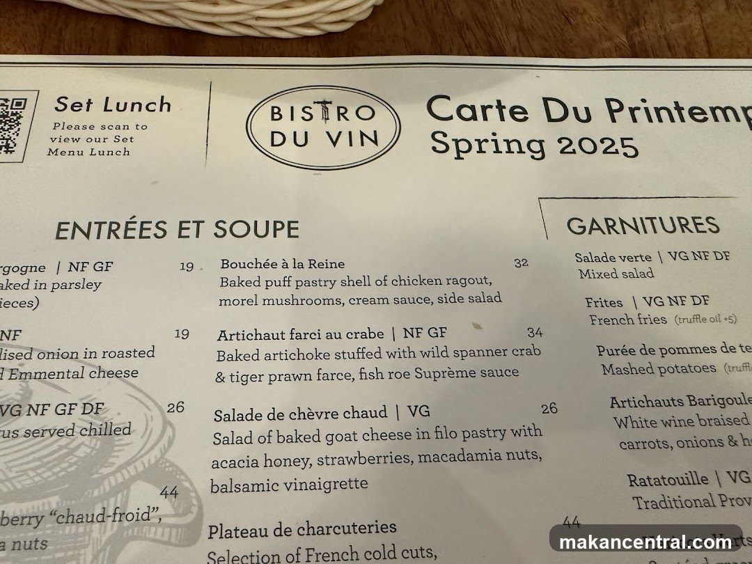 Bistro Du Vin Spring 2025 Menu