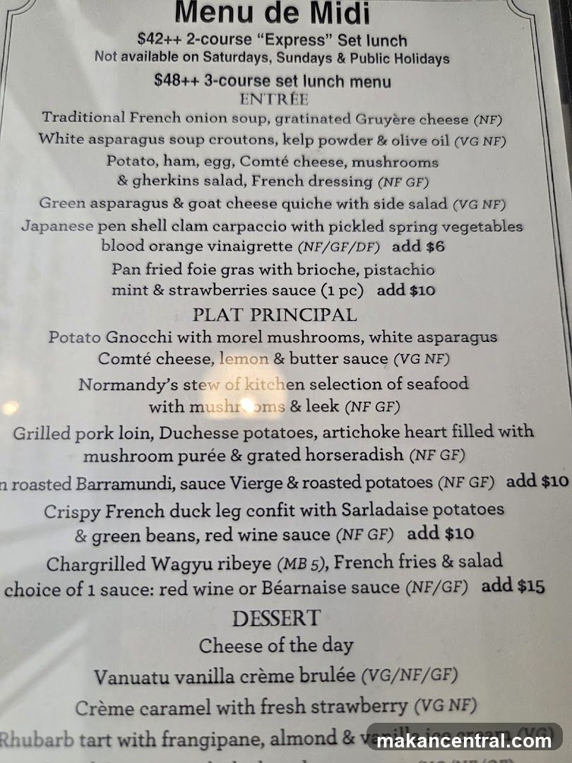Menu de Midi