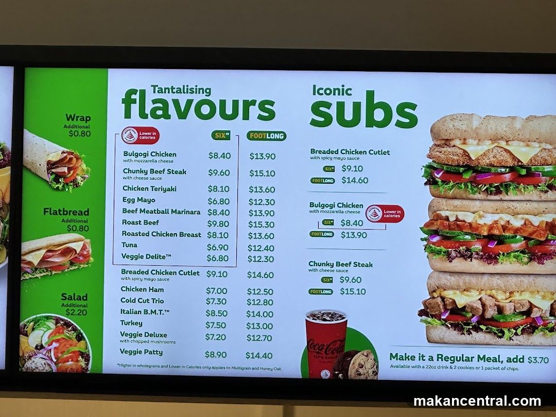 Subway Menu Board