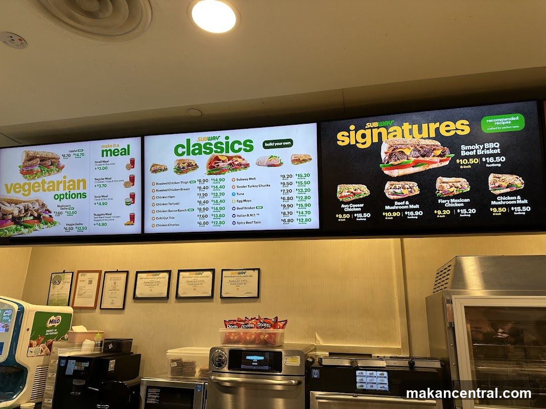 Subway Menu Display