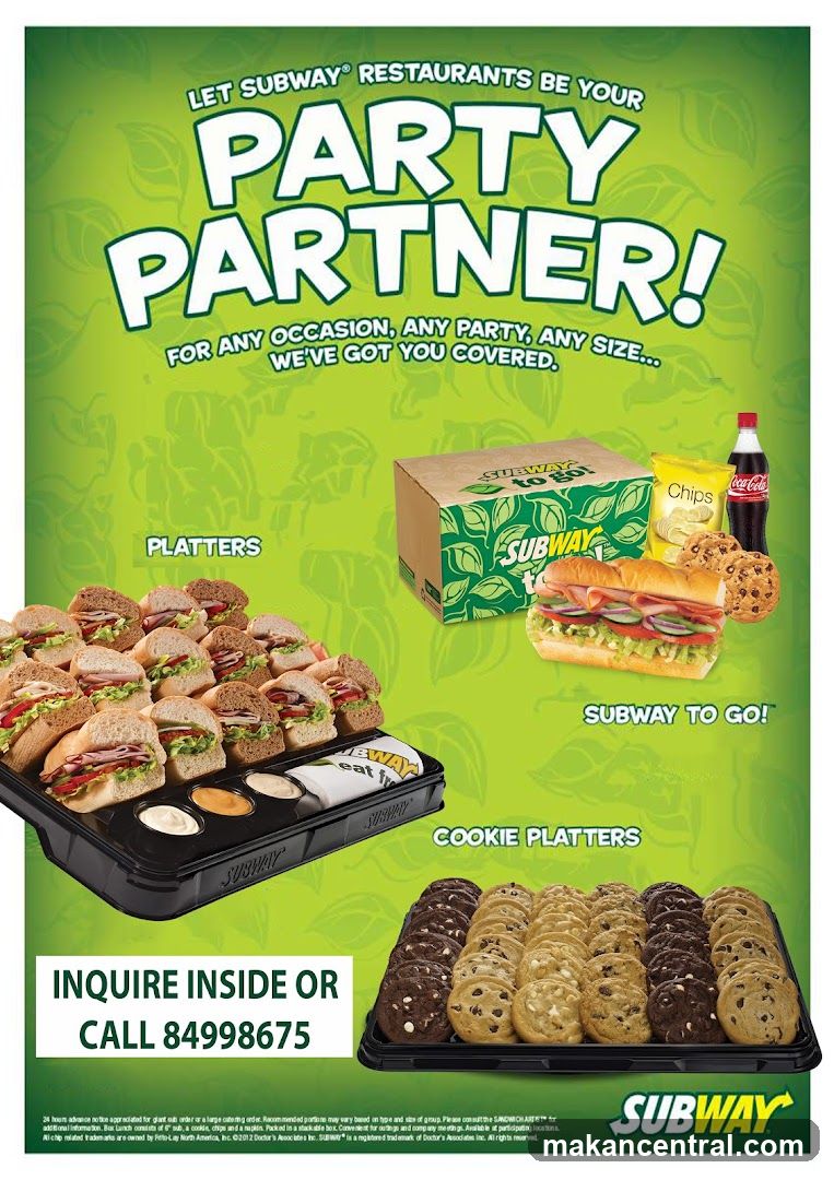 Subway Party Partner Advertisement