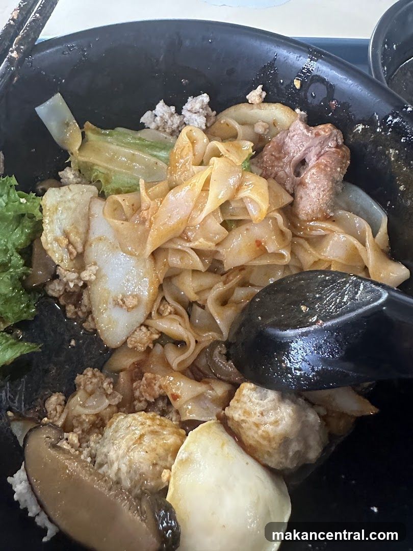 Food dish in black bowl