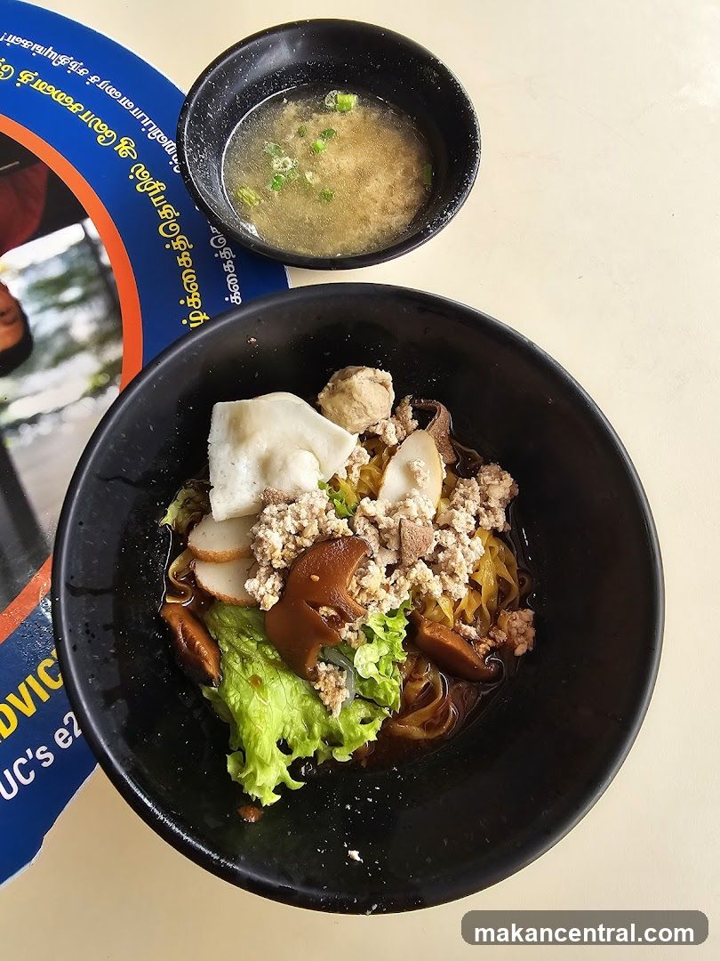 Food served in black bowls
