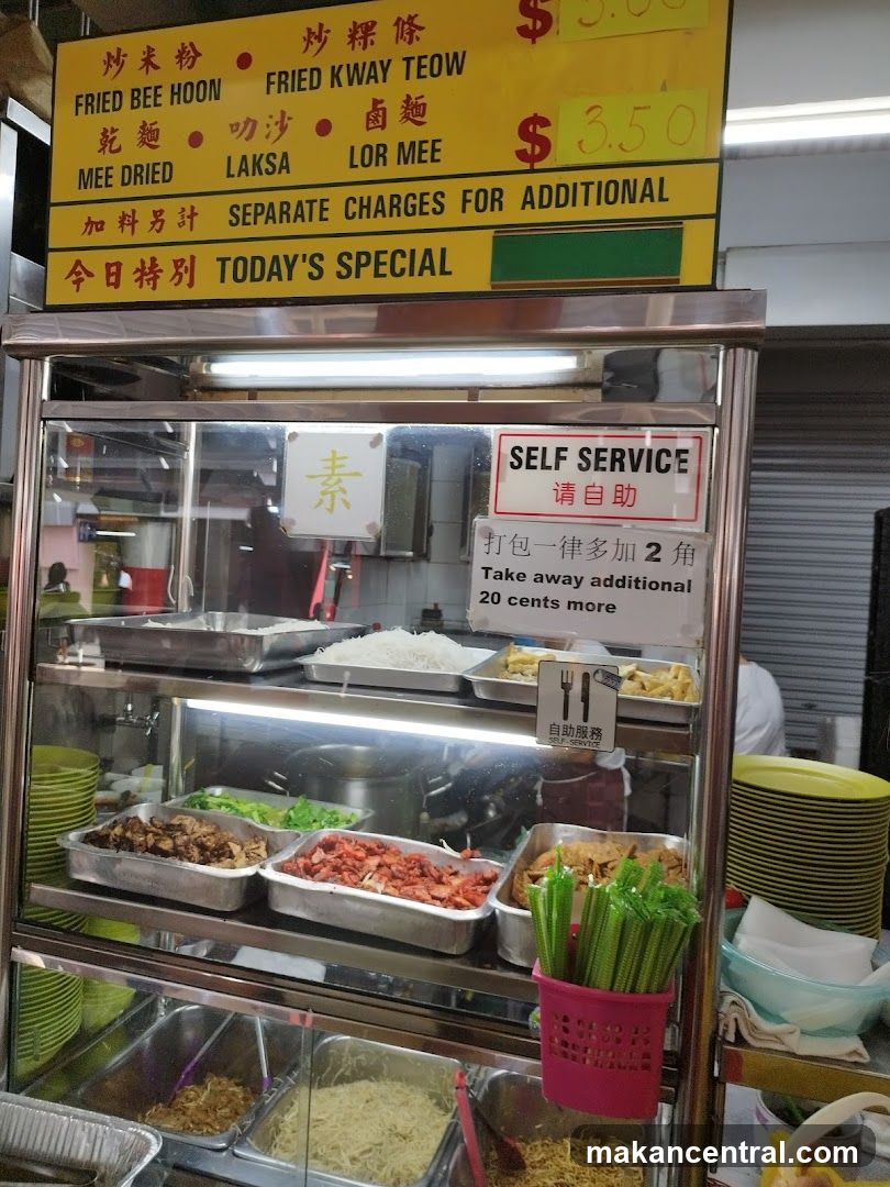 Self-service food stall interior