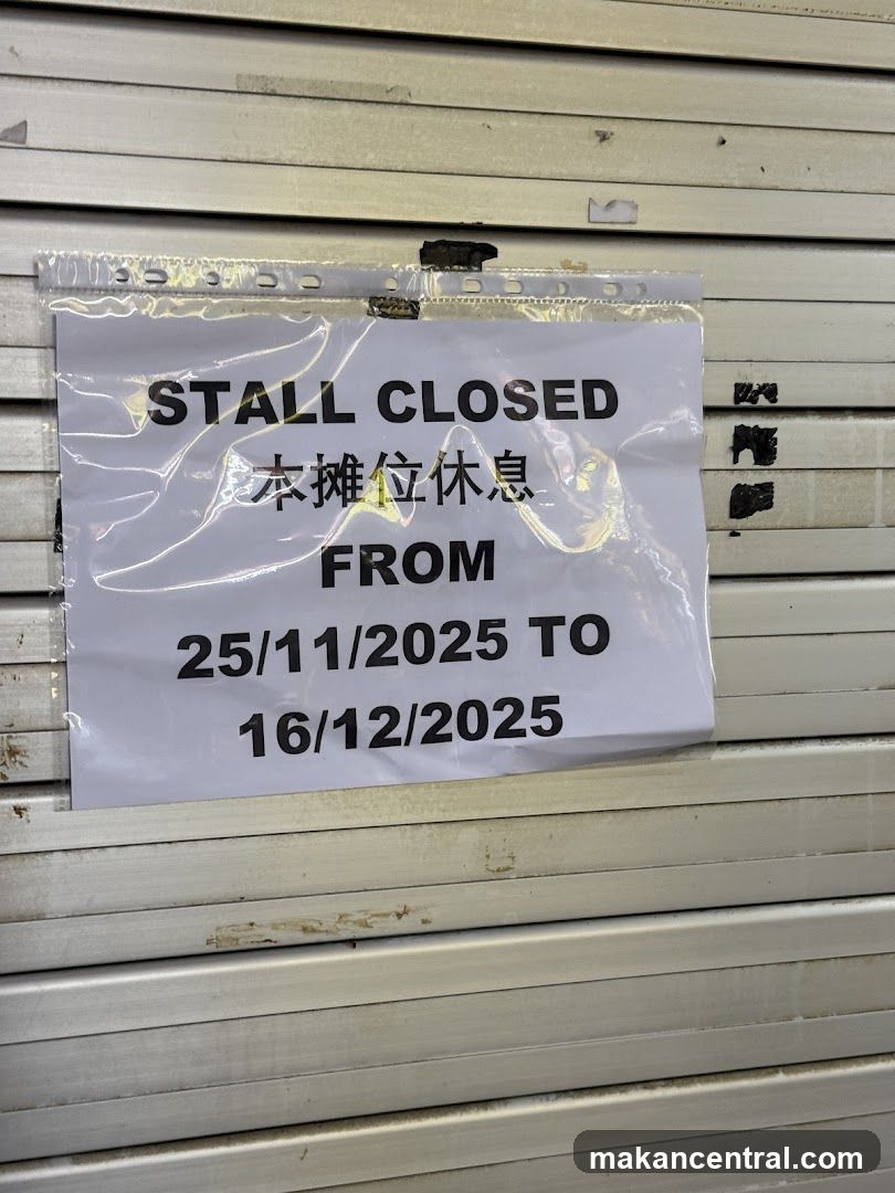 Stall Closure Notice
