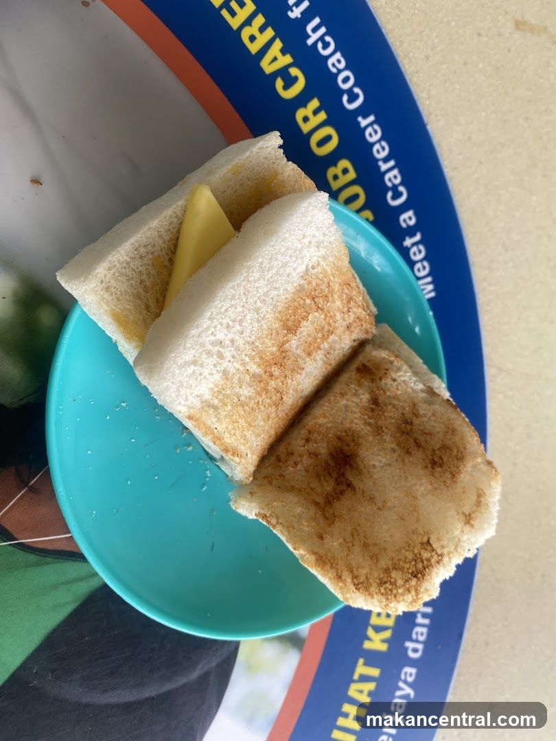 Toasted bread on plate