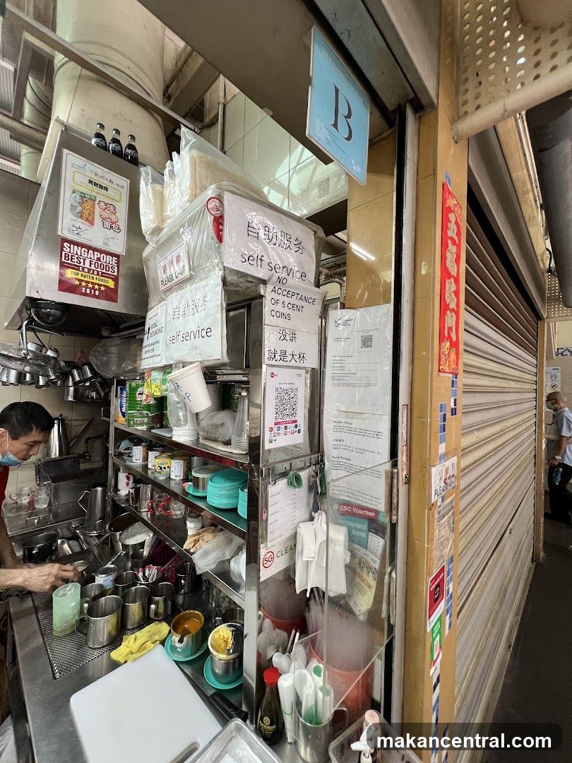 Self-service food stall interior