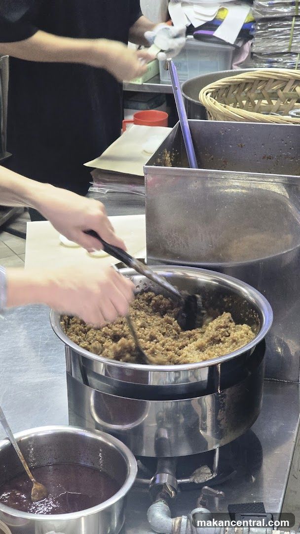 Food preparation in kitchen